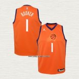 Devin Booker Camiseta Nino Phoenix Suns Statement 2020-21 Naranja