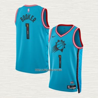 Devin Booker NO 1 Camiseta Phoenix Suns Ciudad 2022-23 Azul