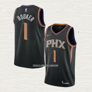 Devin Booker NO 1 Camiseta Phoenix Suns Statement Negro