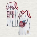 Hakeem Olajuwon NO 34 Camiseta Houston Rockets Mitchell & Ness 1996-97 Blanco