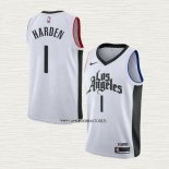 James Harden NO 1 Camiseta Los Angeles Clippers Ciudad 2019-20 Blanco