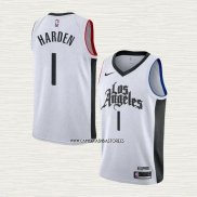 James Harden NO 1 Camiseta Los Angeles Clippers Ciudad 2019-20 Blanco