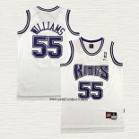 Jason Williams NO 55 Camiseta Sacramento Kings Retro Blanco