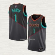 Johnny Davis NO 1 Camiseta Washington Wizards Ciudad 2023-24 Negro