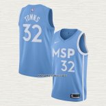 Karl-Anthony Towns NO 32 Camiseta Minnesota Timberwolves Ciudad Edition 2019-20 Azul