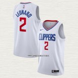 Kawhi Leonard NO 2 Camiseta Los Angeles Clippers Association 2020-21 Blanco