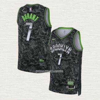 Kevin Durant NO 7 Camiseta Brooklyn Nets MVP Negro