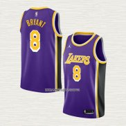 Kobe Bryant NO 8 Camiseta Los Angeles Lakers Statement 2021-22 Violeta