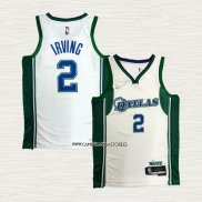 Kyrie Irving NO 2 Camiseta Dallas Mavericks Ciudad Blanco