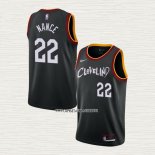 Larry Nance Jr NO 22 Camiseta Cleveland Cavaliers Ciudad 2020-21 Negro .