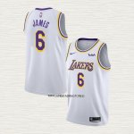 LeBron James NO 6 Camiseta Los Angeles Lakers Association 2021-22 Blanco