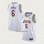 LeBron James NO 6 Camiseta Los Angeles Lakers Association 2021-22 Blanco