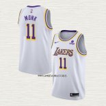 Malik Monk NO 11 Camiseta Los Angeles Lakers Association 2021-22 Blanco