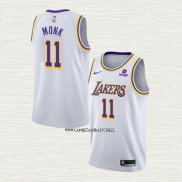 Malik Monk NO 11 Camiseta Los Angeles Lakers Association 2021-22 Blanco