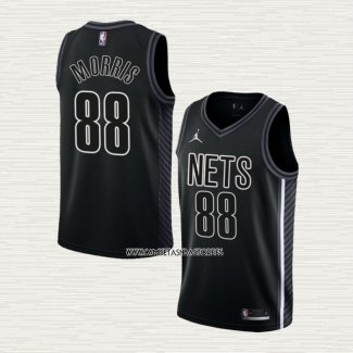 Markieff Morris NO 88 Camiseta Brooklyn Nets Statement 2022-23 Negro