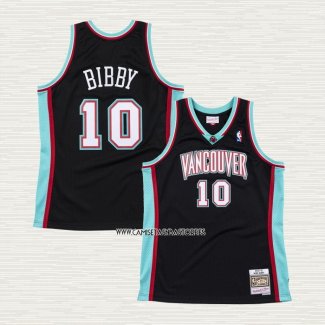 Mike Bibby NO 10 Camiseta Memphis Grizzlies Hardwood Classics Throwback Negro