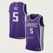 NO 5 Camiseta Sacramento Kings Icon Violeta De'Aaron Fox