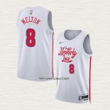 NO 8 Camiseta Philadelphia 76ers Ciudad 2022-23 Blanco De'Anthony Melton