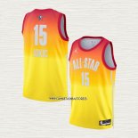 Nikola Jokic NO 15 Camiseta Denver Nuggets All Star 2023 Naranja