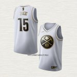 Nikola Jokic NO 15 Camiseta Denver Nuggets Golden Edition Blanco