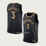 OG Anunoby NO 3 Camiseta Toronto Raptors Ciudad 2022-23 Negro