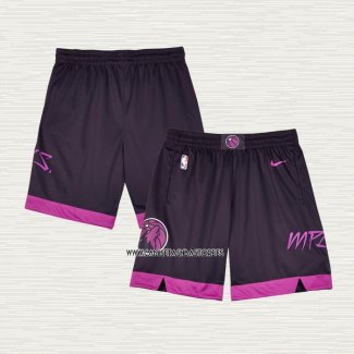 Pantalone Minnesota Timberwolves Ciudad 2019 Violeta