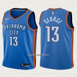 Paul George NO 13 Camiseta Nino Oklahoma City Thunder 2017-18 Azul