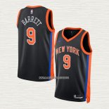 RJ Barrett NO 9 Camiseta New York Knicks Ciudad 2022-23 Negro