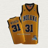Reggie Miller NO 31 Camiseta Indiana Pacers Retro Amarillo