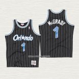 Tracy McGrady NO 1 Camiseta Nino Orlando Magic Hardwood Classics Throwback Negro