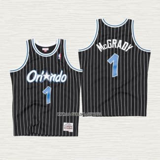 Tracy McGrady NO 1 Camiseta Nino Orlando Magic Hardwood Classics Throwback Negro