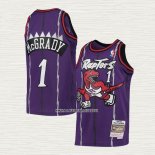 Tracy Mcgrady NO 1 Camiseta Nino Toronto Raptors Mitchell & Ness 1998-99 Violeta