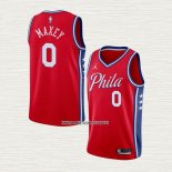 Tyrese Maxey NO 0 Camiseta Philadelphia 76ers Statement 2020-21 Rojo