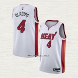 Victor Oladipo NO 4 Camiseta Miami Heat Association 2021-22 Blanco