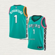 Victor Wembanyama NO 1 Camiseta Nino San Antonio Spurs Ciudad 2022-23 Verde