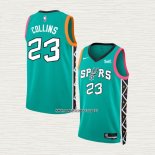 Zach Collins NO 23 Camiseta San Antonio Spurs Ciudad 2022-23 Verde
