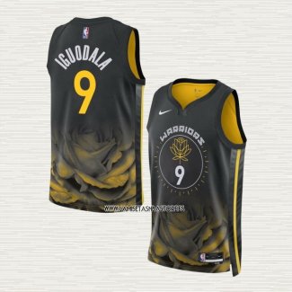 Andre Iguodala NO 9 Camiseta Golden State Warriors Ciudad 2022-23 Negro