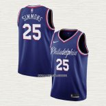 Ben Simmons NO 25 Camiseta Philadelphia 76ers Ciudad 2019-20 Azul