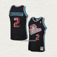 Cade Cunningham NO 2 Camiseta Detroit Pistons Hardwood Classics Negro