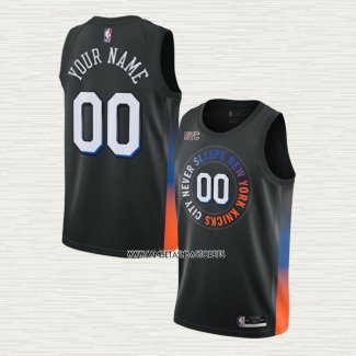 Camiseta New York Knicks Personalizada Ciudad 2020-21 Negro