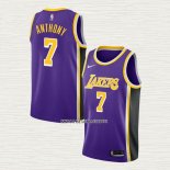 Carmelo Anthony NO 7 Camiseta Los Angeles Lakers Statement 2021 Violeta