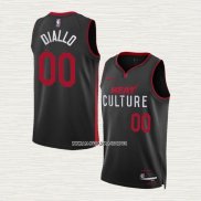 Cheick Diallo NO 00 Camiseta Miami Heat Ciudad 2023-24 Negro