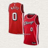 Coby White NO 0 Camiseta Chicago Bulls Ciudad 2021-22 Rojo