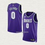 Damian Lillard NO 0 Camiseta Milwaukee Bucks Classic 2022-23 Violeta