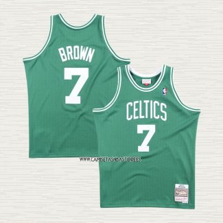 Dee Brown NO 7 Camiseta Boston Celtics Hardwood Classics Throwback Verde