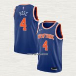 Derrick Rose NO 4 Camiseta New York Knicks Icon Azul