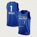 Devin Booker NO 1 Camiseta Phoenix Suns All Star 2021 Azul