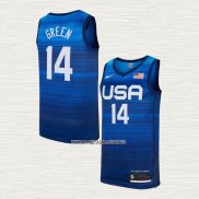 Draymond Green NO 14 Camiseta USA 2021 Azul