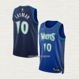 Jake Layman NO 10 Camiseta Minnesota Timberwolves Ciudad 2021-22 Azul