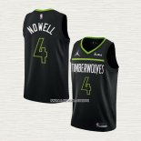 Jaylen Nowell NO 4 Camiseta Minnesota Timberwolves Statement 2022-23 Negro